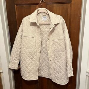 Old Navy Women's Beige Quilted Utility Jacket